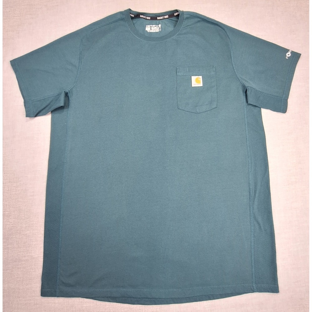 Carhartt Force Relaxed Fit Pocket T-Shirt Teal Blue XL Tall TK6652-M